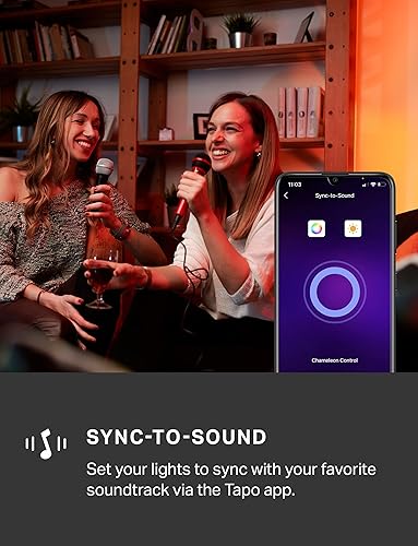 Vista 7 de Tapo TP-Link RGBWIC - Tira de luz LED inteligente de 16.4 pies, 1000 lúmenes, colores regulables de 16 M, 50 zonas de color, funciona con Apple