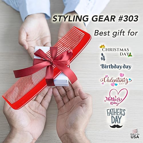 Miniatura 9 de Peine de dientes anchos #303 Peine desenredante de cabello para mujeres, hombres, estilistas, peine, peines de dientes anchos, peines de dientes