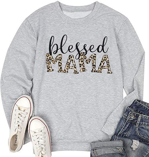 mama sweatshirt leopard