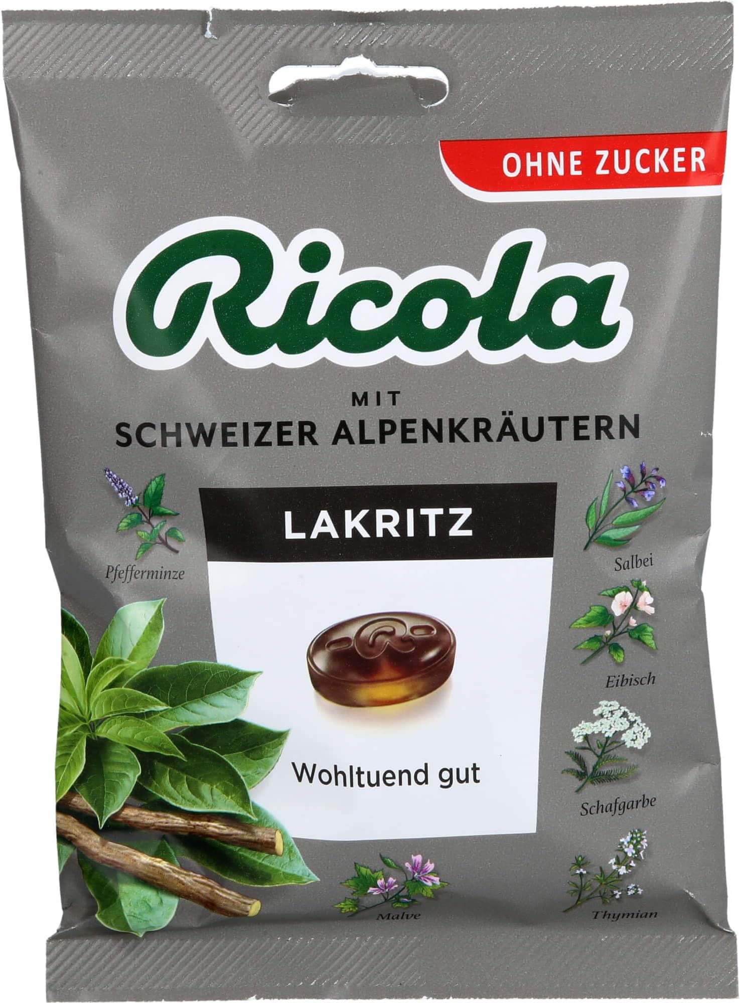 Licorice Sugarfree Throat Cough Drops Imported from Germany Shipping from USA - 75g