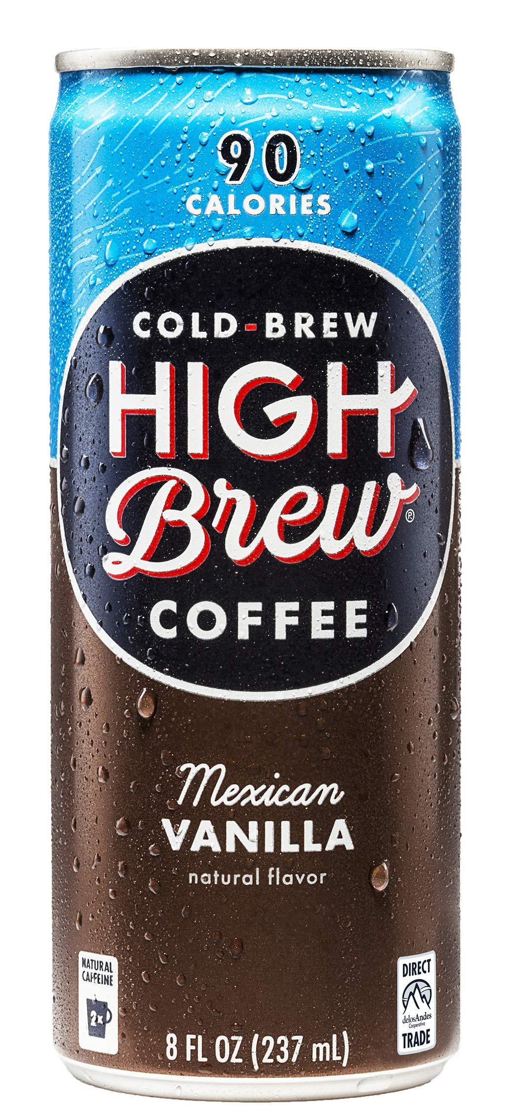 High Brew Cold Brew Coffee, Mexican Vanilla, 8 Fl Oz Can, Pack of 12 & Cold Brew Coffee Creamy Cappuccino Plus Protein, 8 Fl Oz, Pack of 12
