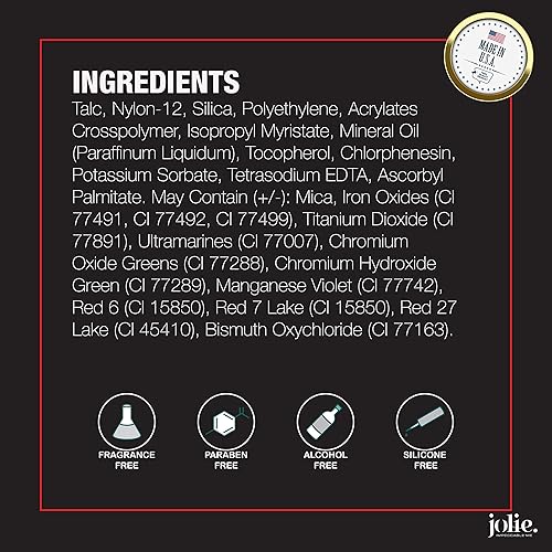 Vista 6 de Jolie - Polvo translúcido suelto para la cara, polvo de fijación de maquillaje ultra fino y sedoso (Nude 01A)