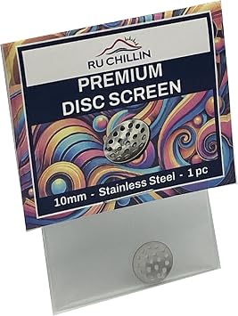 Premium Stainless Steel Pipe Screen for Glass Pipes, Bowls and Bons | Durable Smoking Screen | Reusable Filter for Glass Pipes 10mm, 3/8"