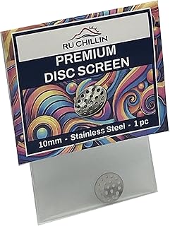 Premium Stainless Steel Pipe Screen for Glass Pipes, Bowls, and Bongs | Durable Smoking Screen | Reusable Filter for Glass Pipes (10 mm, 3/8")