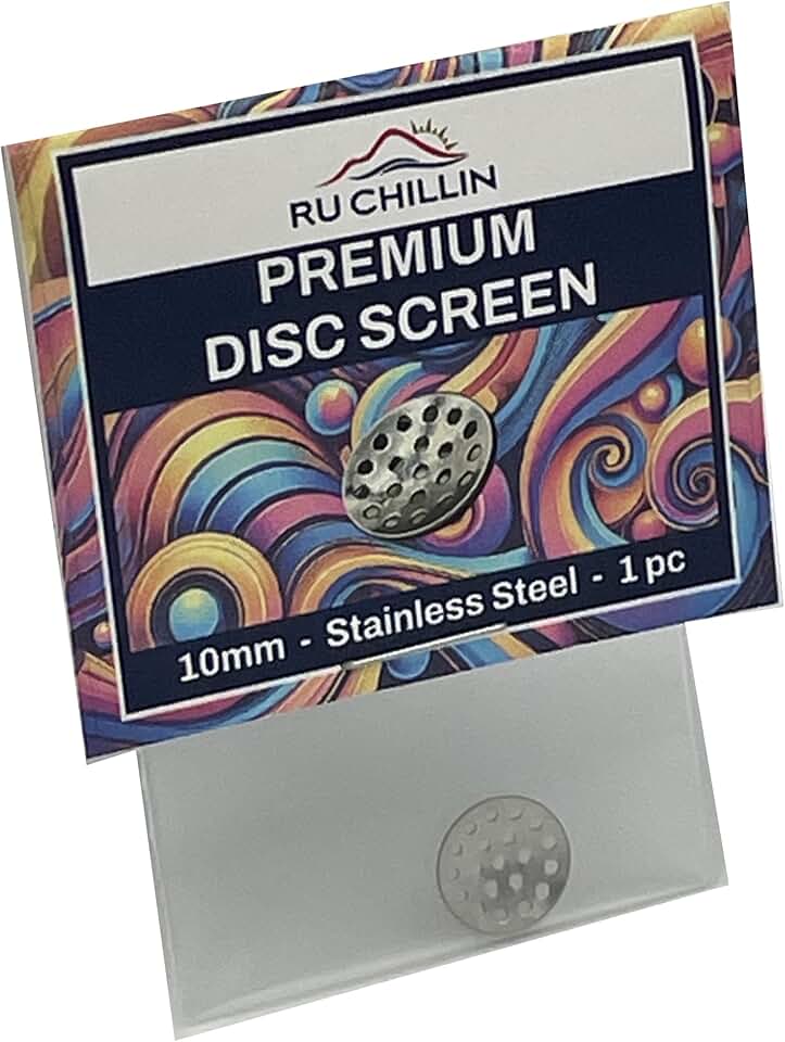Premium Stainless Steel Pipe Screen for Glass Pipes, Bowls, and Bongs | Durable Smoking Screen | Reusable Filter for Glass Pipes (10 mm, 3/8")