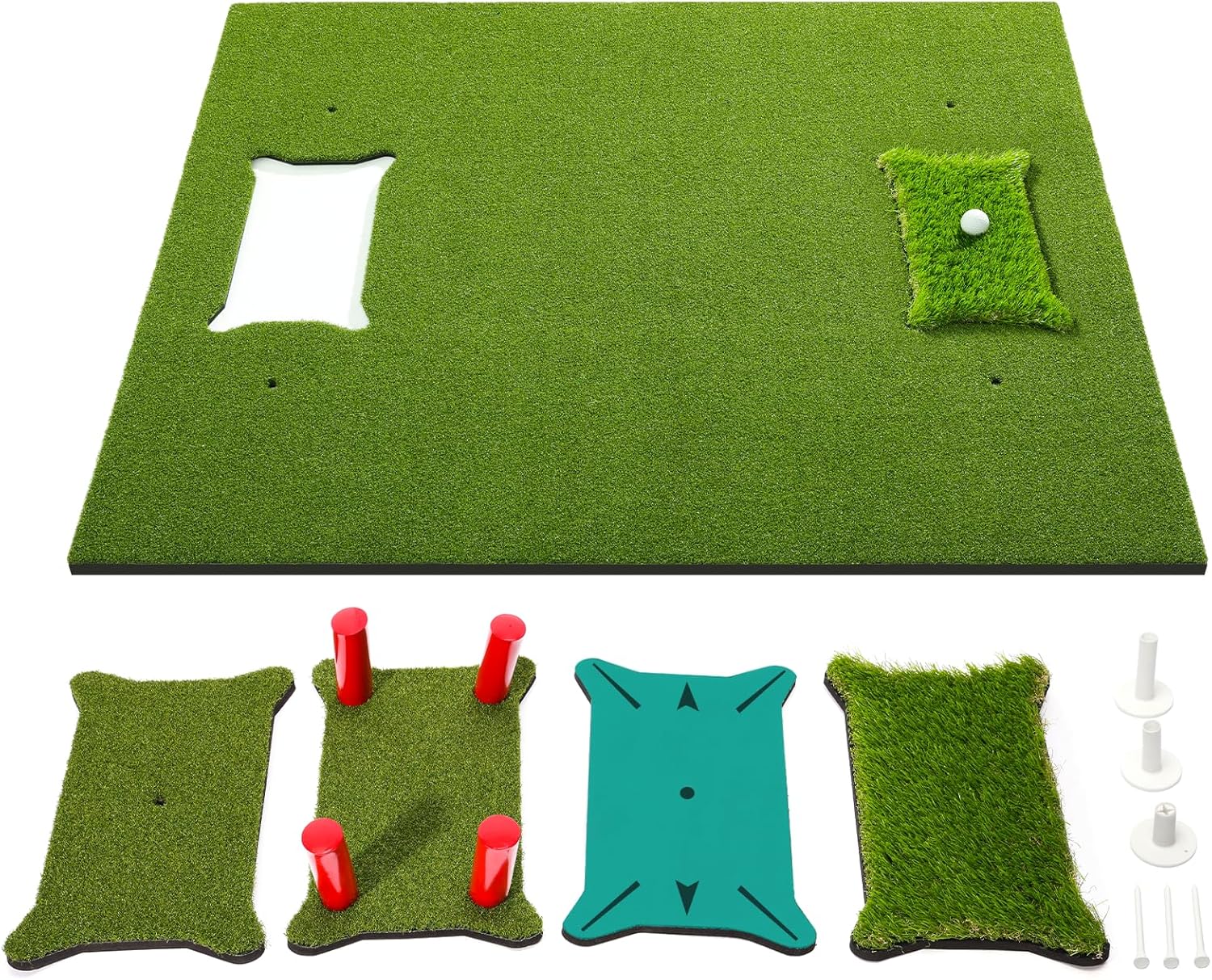 Golf Mat 5 ftx4 ft Golf Practice Hitting Mat, Includes 5