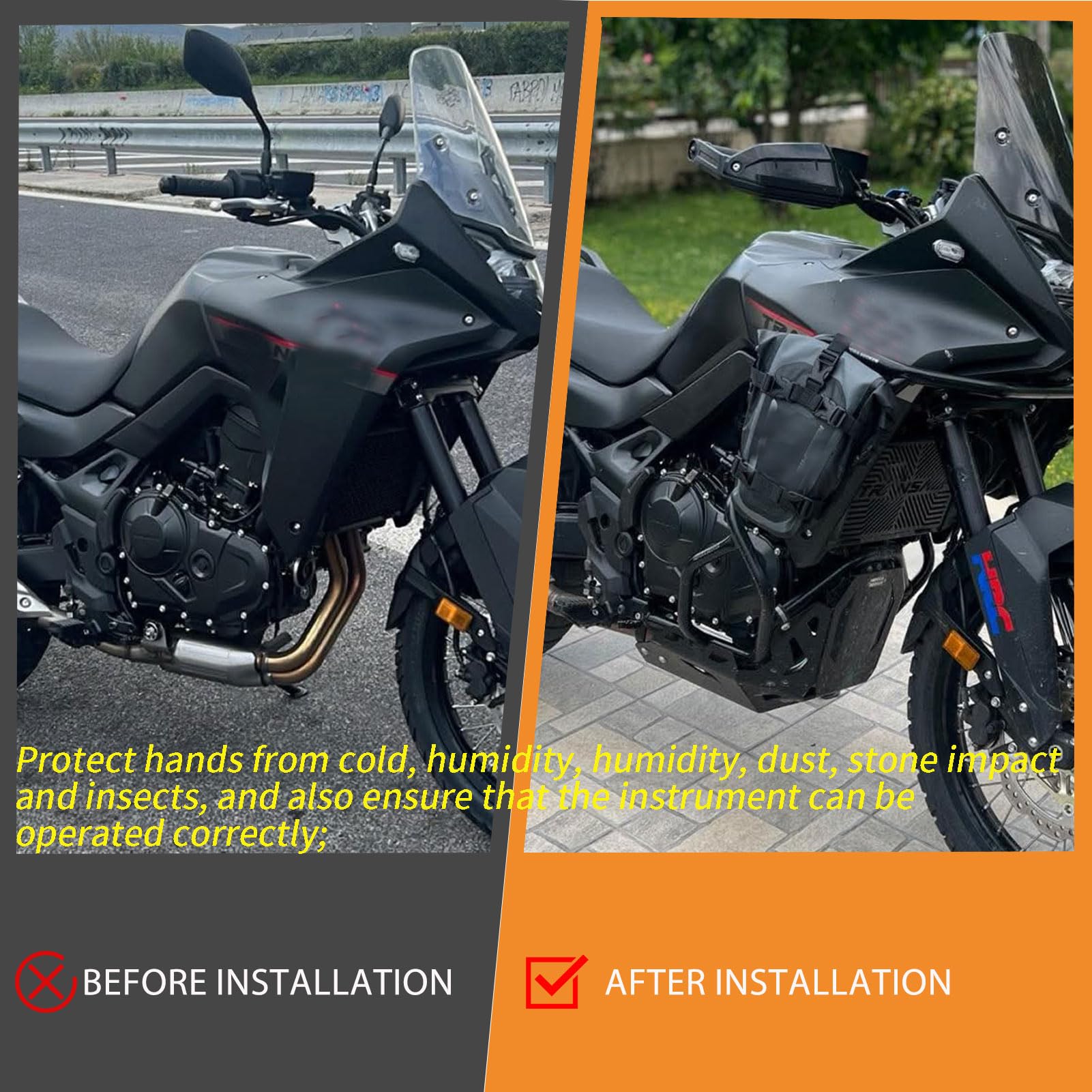 Paramani per moto Transalp XL750 2023-2026 Leva freno Protezione parabrezza Bianco 2 paia