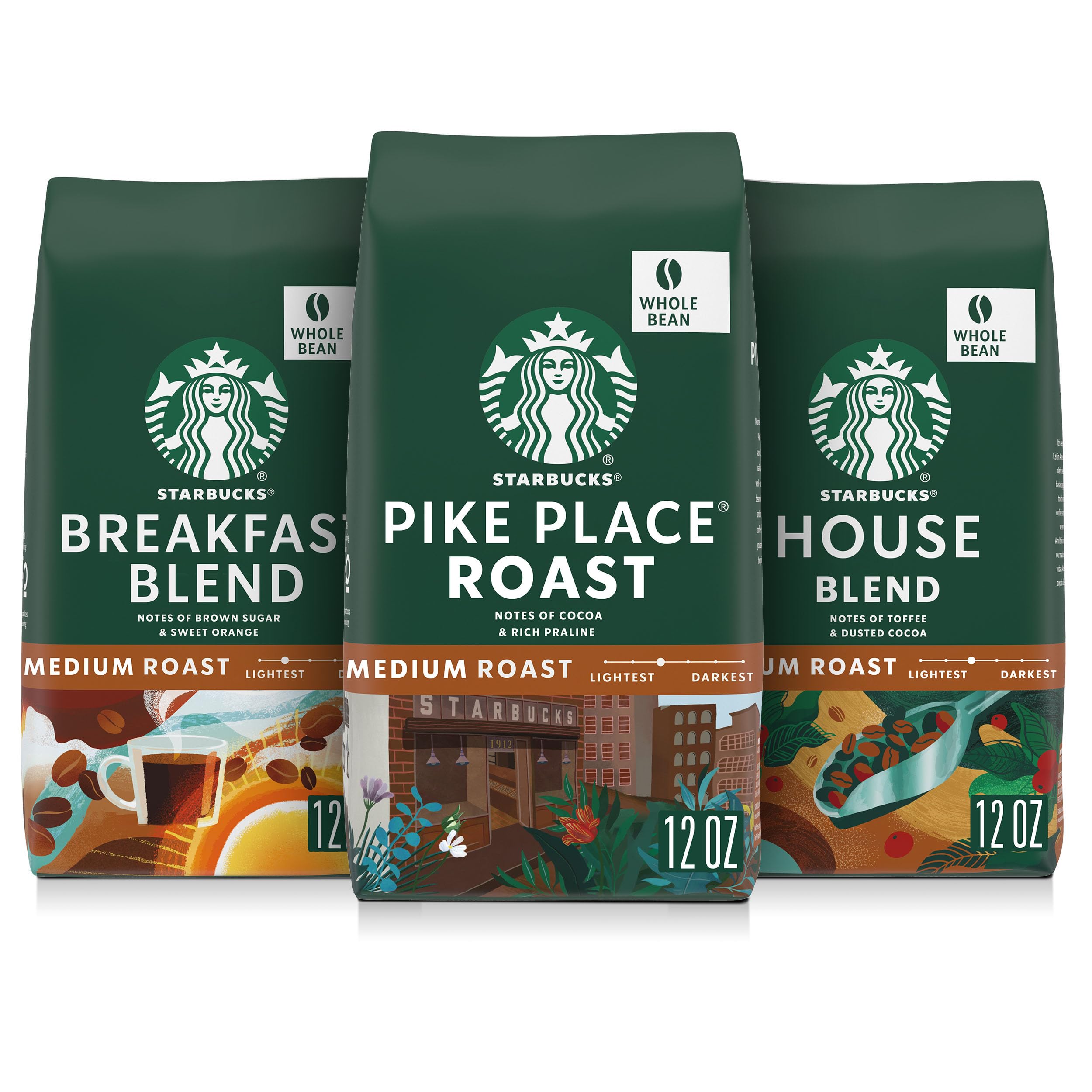 Amazon.com : Starbucks Whole Coffee Beans, Medium Roast Hot or