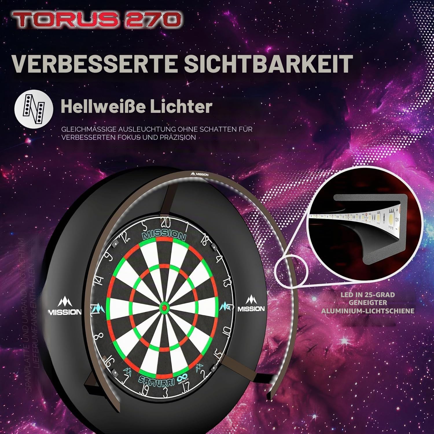 Mission Torus 270 LED Bronze Dart Beleuchtung