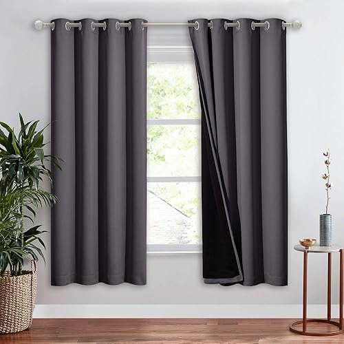 Miniatura 160 de NICETOWN - Cortina para puerta de patio totalmente oscura, cortina divisora de habitación de alta resistencia para puerta corrediza, persianas