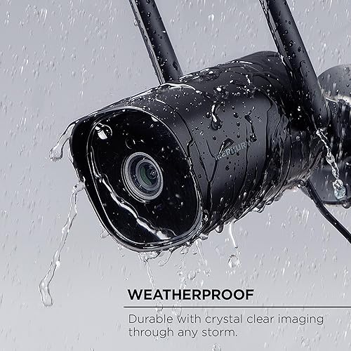 Miniatura 6 de Merkury Smart Cámara de seguridad para exteriores, 1080p HD, detección de movimiento, audio de 2 vías, visión nocturna, resistente a la intemperie,