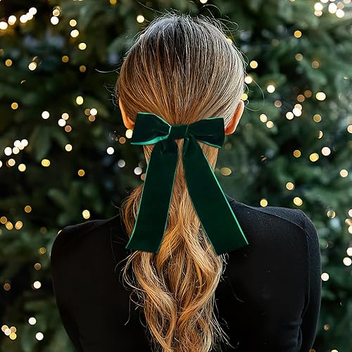 Miniatura 5 de Ciieeo 1 rollo de cintas de terciopelo vintage de Navidad de 1.0 in, cinta de terciopelo para Navidad