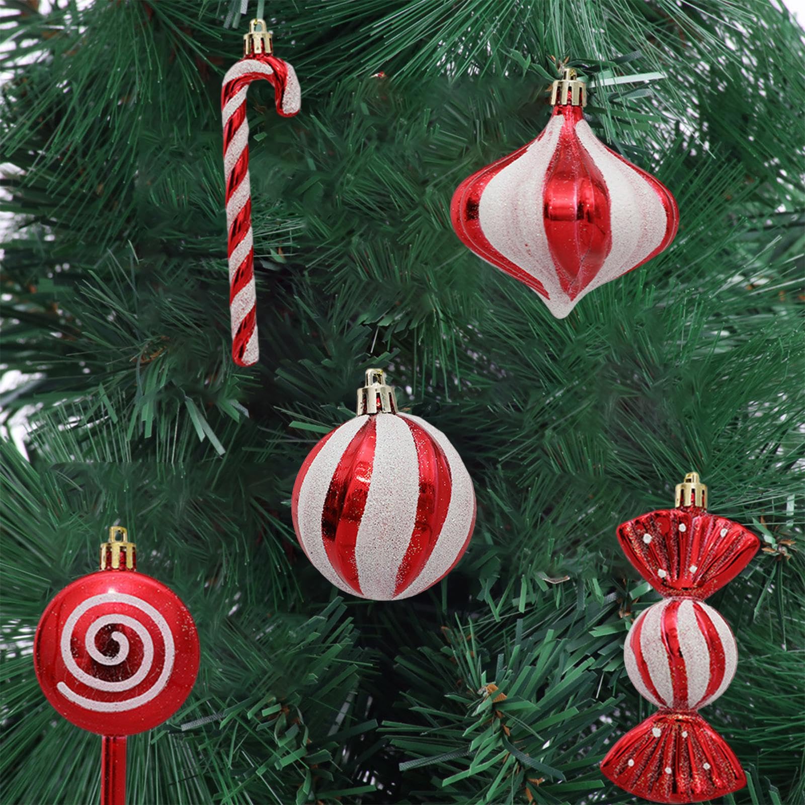 Amazon | Eigell 14個セット キャンディケーン クリスマスツリー