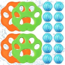 16 Pieces Anti Hair Washing Machine, Reusable Ball Anti Hair Washing Machine, Hair Remover for Pet Hair, Hair Catcher Washing Machines, for Clothes and Bedding