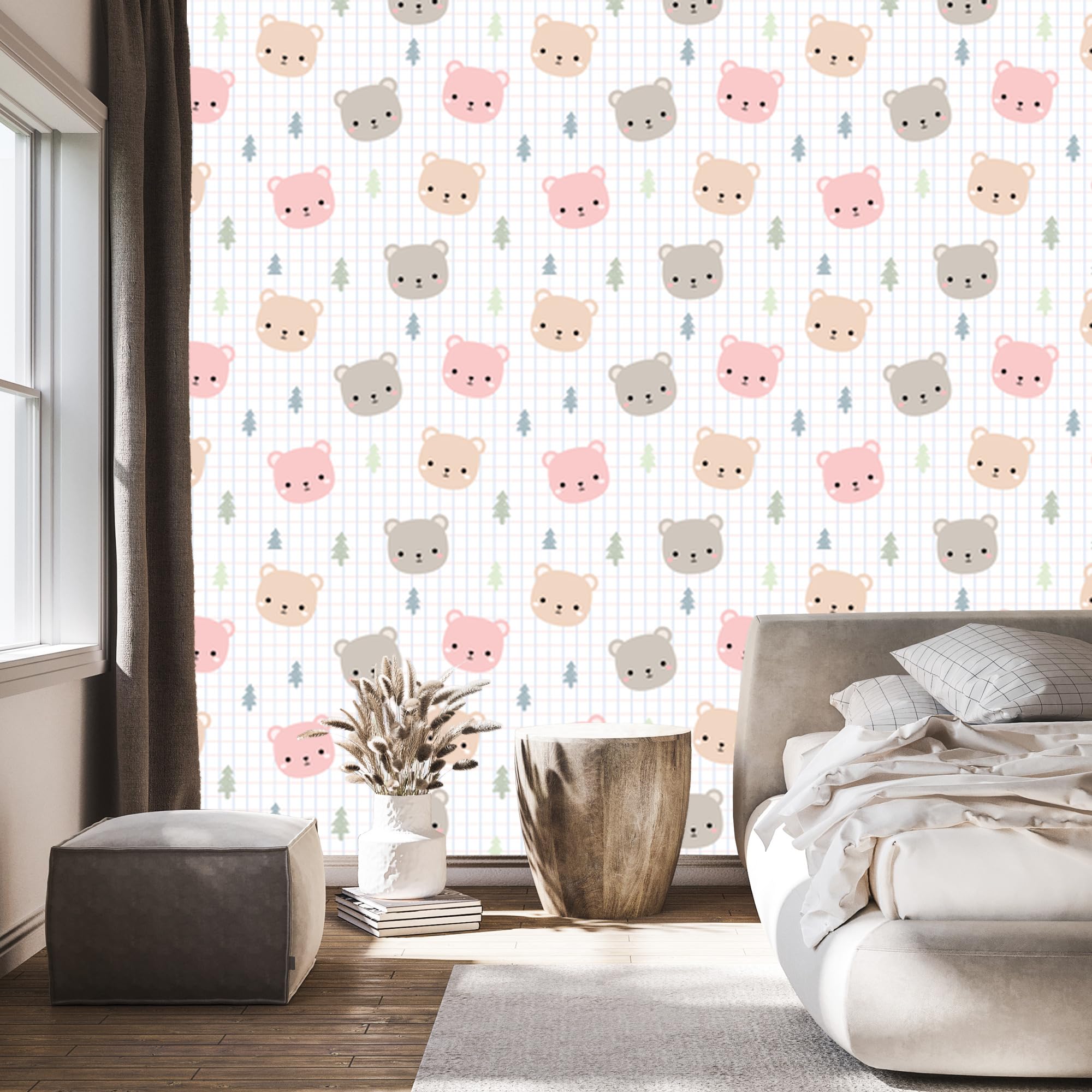 Vliestapete Teddybären im Hintergrund 50 x 1000 cm