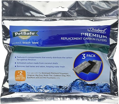 Miniatura 9 de PetSafe Drinkwell Replacement Premium Carbon Filters Dog and Cat Water Fountains Fresh Filtered Water Available in 3-Pack - PAC00-13070 6-Pack