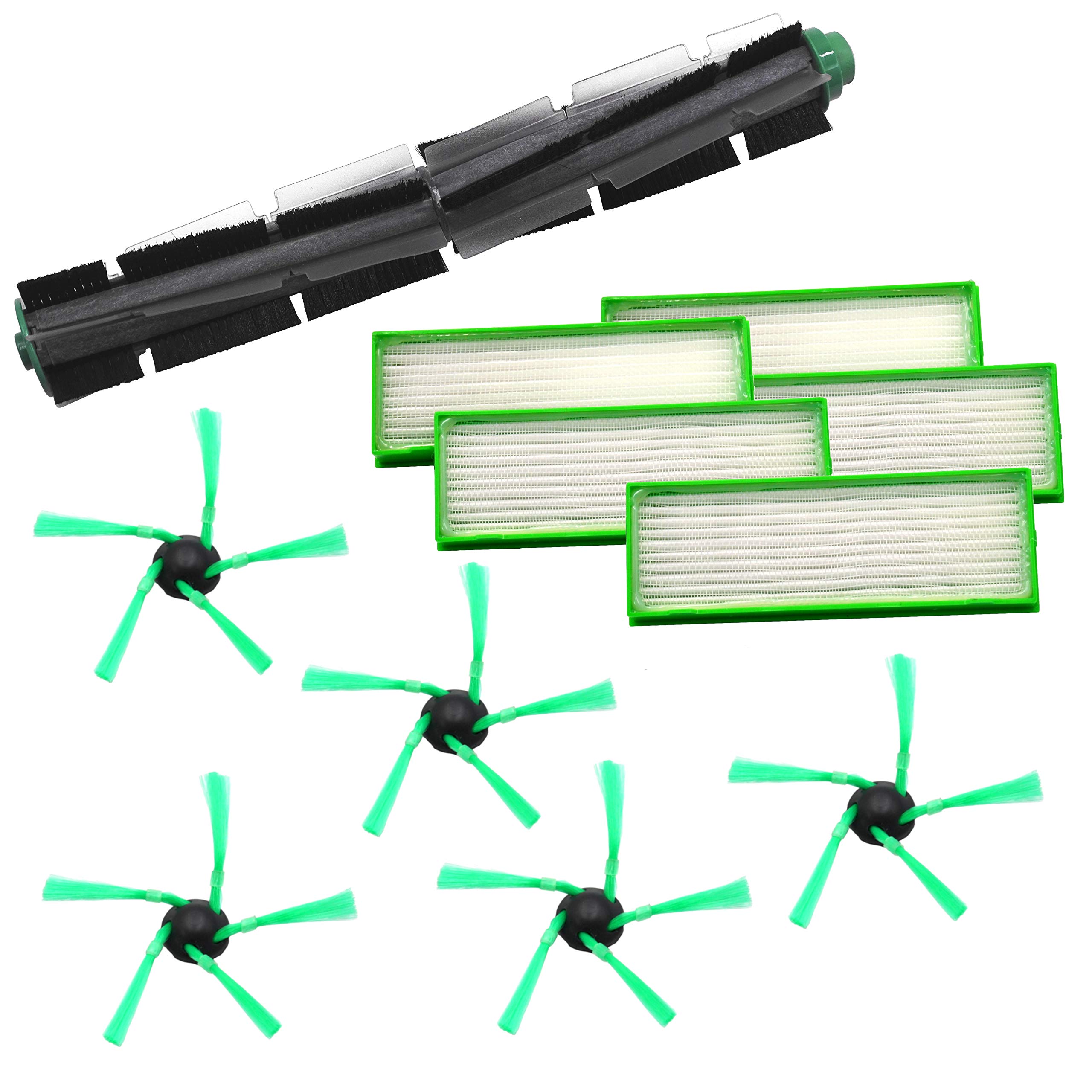 FSProdukte 1 Rundbürste 5 Seitenbürsten 5 Filter kompatibel mit Vorwerk | Saugroboter VR200 VR300 VR 200 300