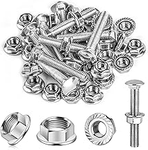 30 Pcs Body Bolts with Flange Nut, M5 x 30 mm Round Head Bolts Square Neck Stainless Steel DIN 6923 for Construction, Industrial Machinery and Home