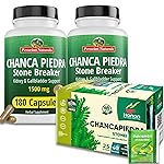 Peruvian Naturals Chanca Piedra Capsules & Herbal Tea Bundle - Stone Breaker Kidney Supplement Pills Chancapiedra/Stonebreaker from Peru not Tablets (385 Count (Pack of 3))