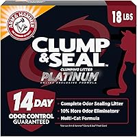 Vista 12 de ARM & Hammer Cloud Control Platinum Arena para gatos, hipoalergénica, sin polvo, para varios gatos, control de olores de 14 días, 18 libras, escudo