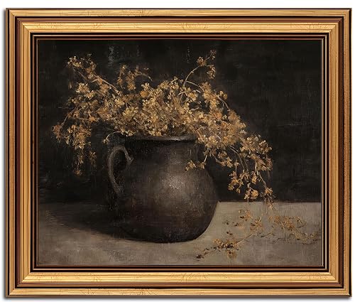 Vintage Gold Framed Wall Art for Living Room Farmhouse Rustic