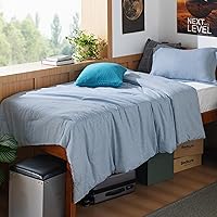 Vista 132 de Bedsure - Juego de edredón tamaño matrimonial de 3 piezas, teñido catiónico azul marino, ropa de cama para todo el año, 1 edredón de 82 x 86