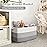 Goodpick Storage Basket, 21.6 x 14.9 x 11.8, Blanket Basket for Living Room, Large Woven Baskets for Storage, Toy Organizer, Rectangle Rope Baskets for Organizing, Gray