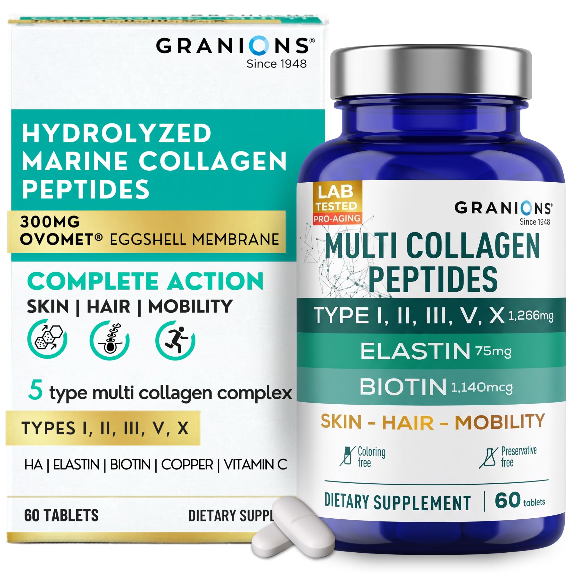 Granions Hydrolyzed Multi Collagen Peptides Pills