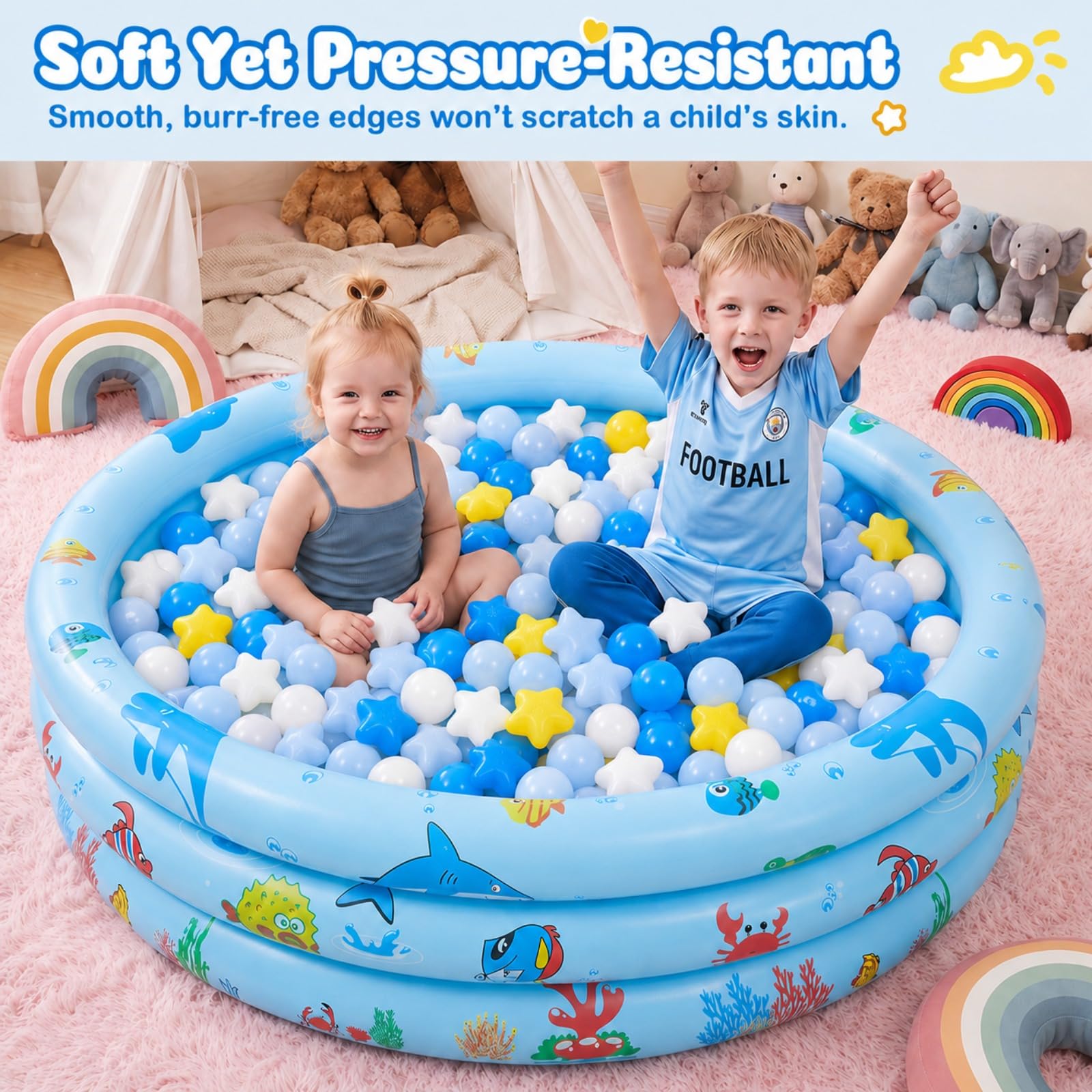 Palline da Gioco da Lancio, 50 pezzi, 5,5 cm, Colori Misti, Senza BPA, da Afferrare e Lanciare,Palline di Plastica Morbide, per Piscine di Palline per Bambini