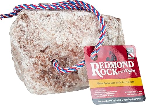 Vista 4 de REDMOND - Rock on a Rope Roca de sal sin refinar para caballos 3 a 5 lbs