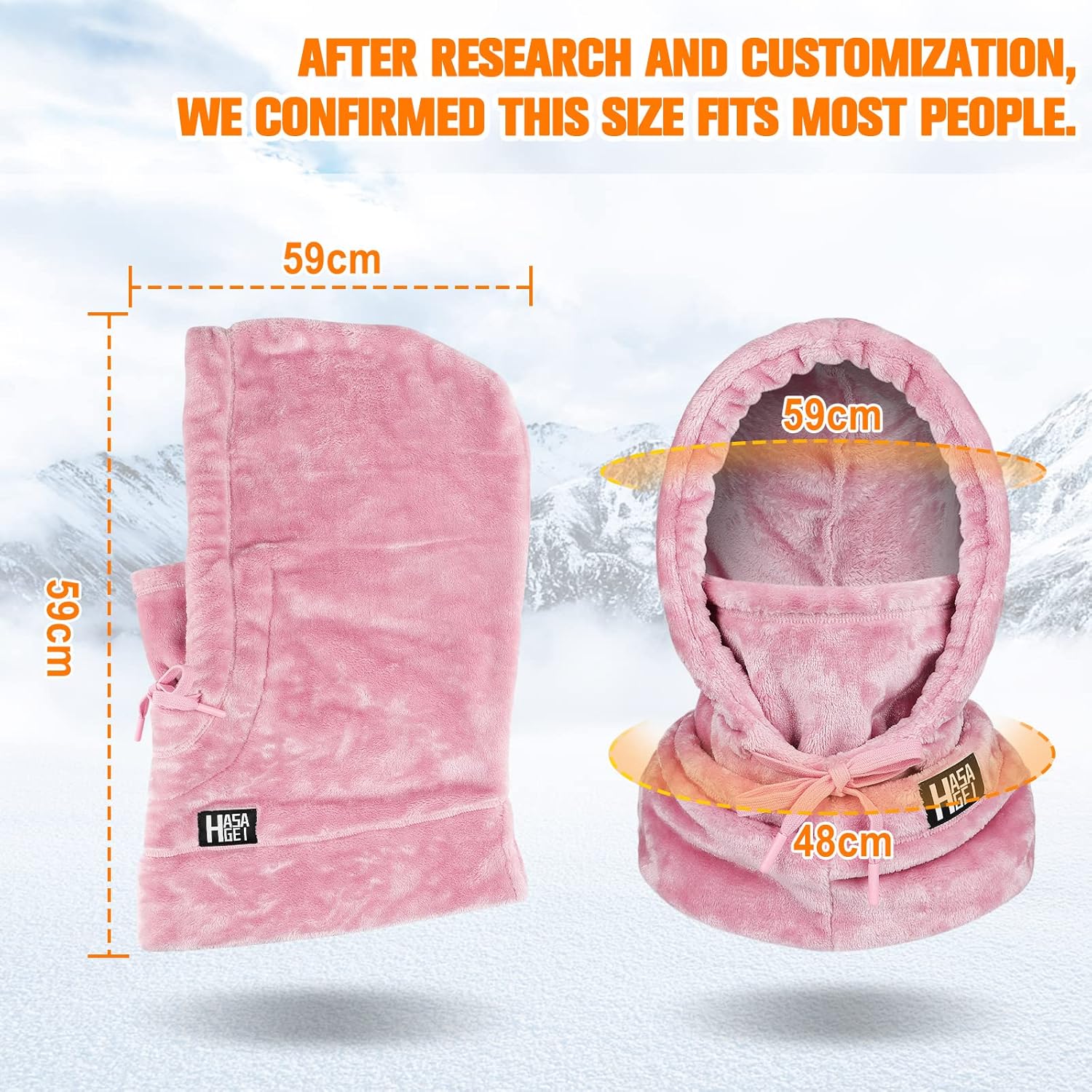Ski Mask for Women Balaclava Women Men Windproof Thermal Hood Winter Neck Warmer with Plush - Image 4