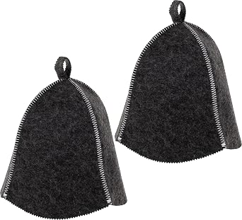 Banya Hat - Pack of 2 - Russian Sauna and Banya Hat - Men and Women Sauna Hat Set of 2 Gray
