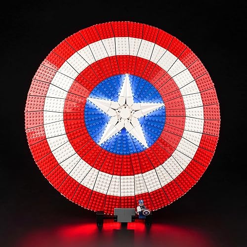 VONADO Kit de luces LED para Lego Captain America's Shield 76262, accesorios de iluminación creativa para bricolaje, compatibles con Lego 76262