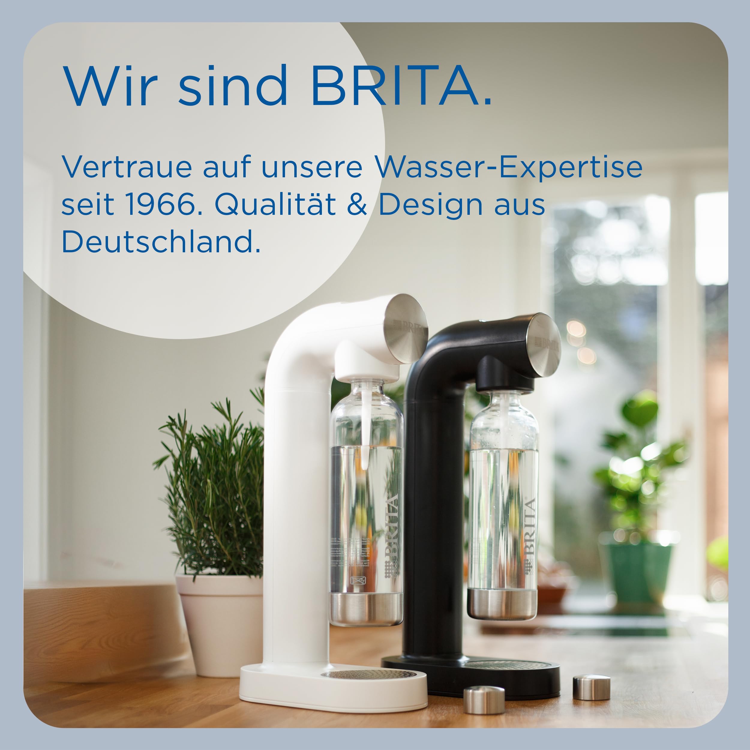 BRITA Wassersprudler sodaONE (schwarz) inkl. CO₂-Zylinder und BPA-freier PET-Flasche