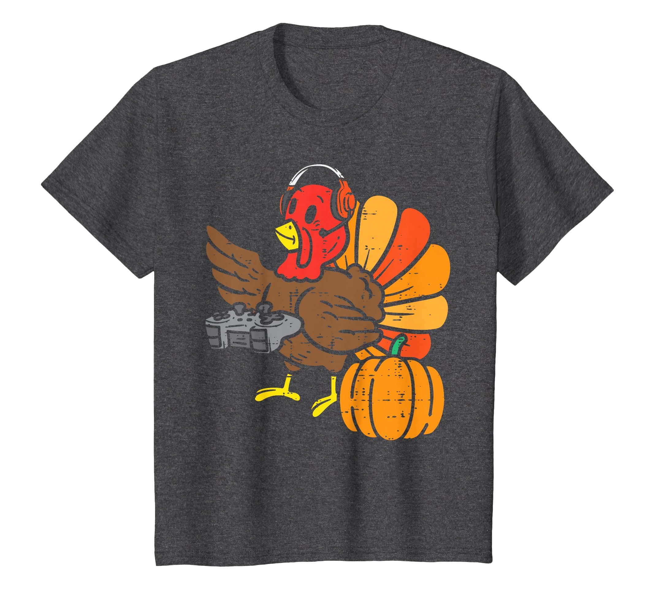 Thanksgiving Turkey Gamer Video Gaming Boys Kids Men Youth T-Shirt