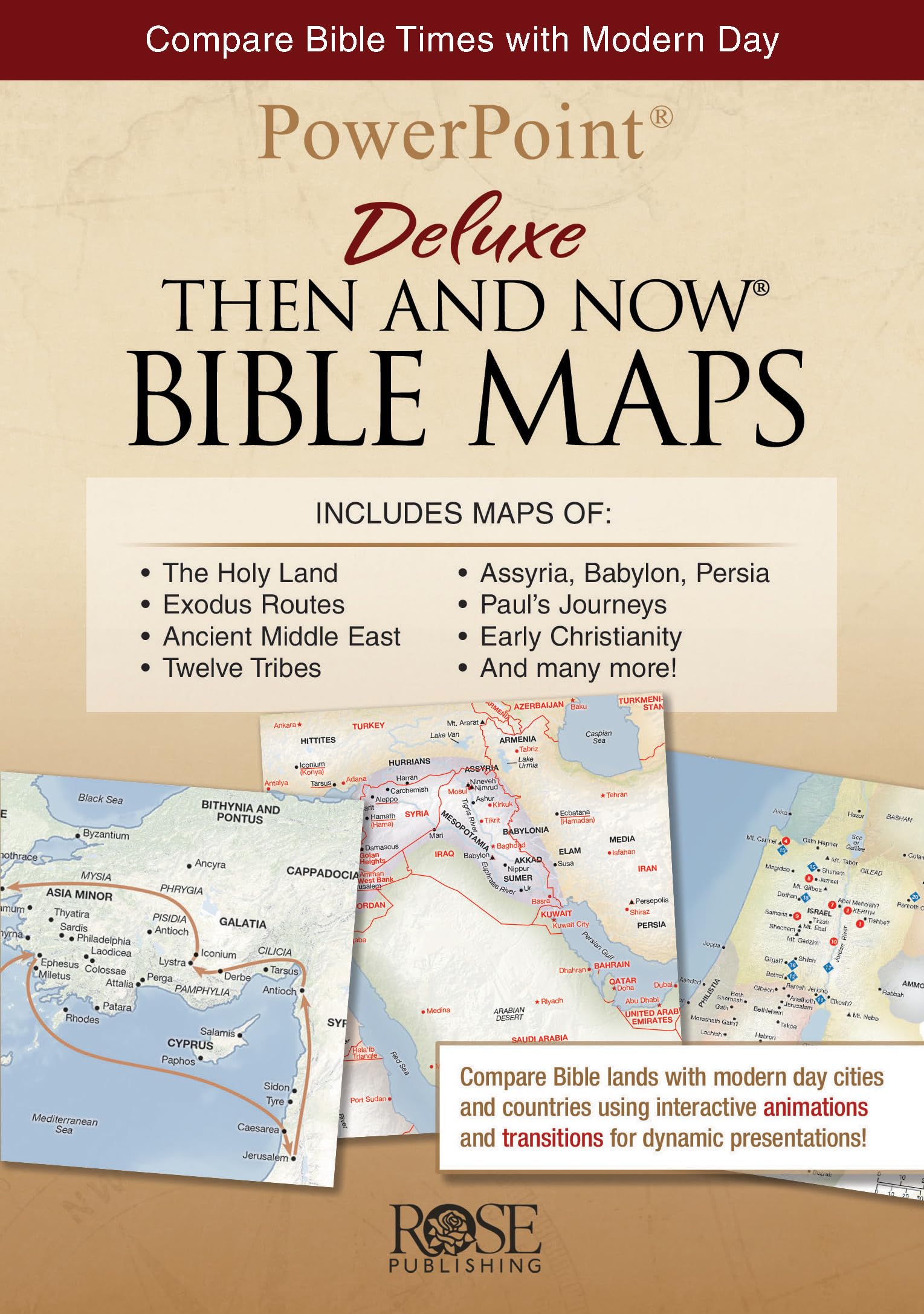 Deluxe Then and Now Bible Maps Powerpoint CD-ROM – 1 April 2021