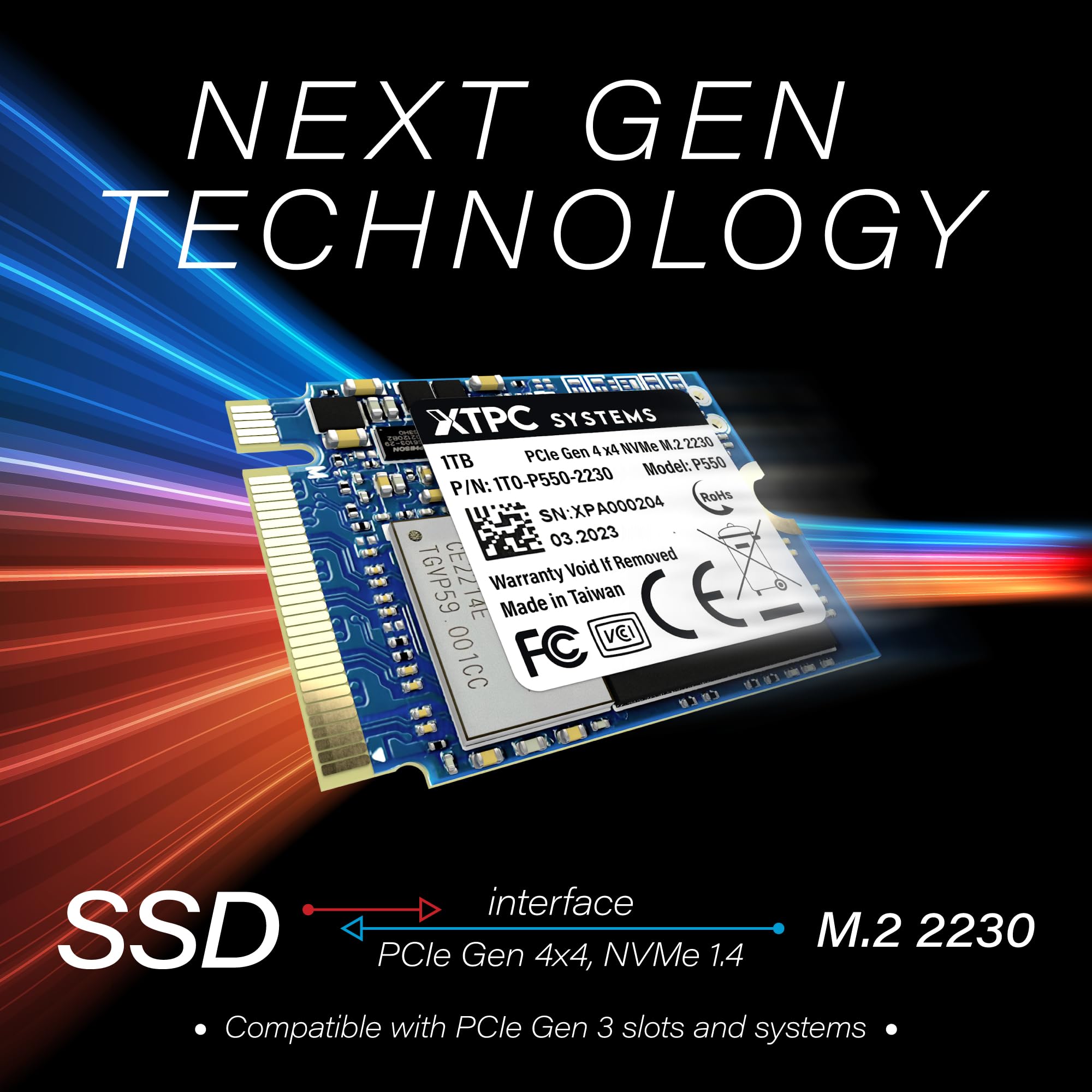 M.2 SSD 4TB MS950 NVMe PCIe Gen4x4 2280② N06219-001 - 4TB M.2 2280 NVMe Gen4 Solid State Drive - Drive