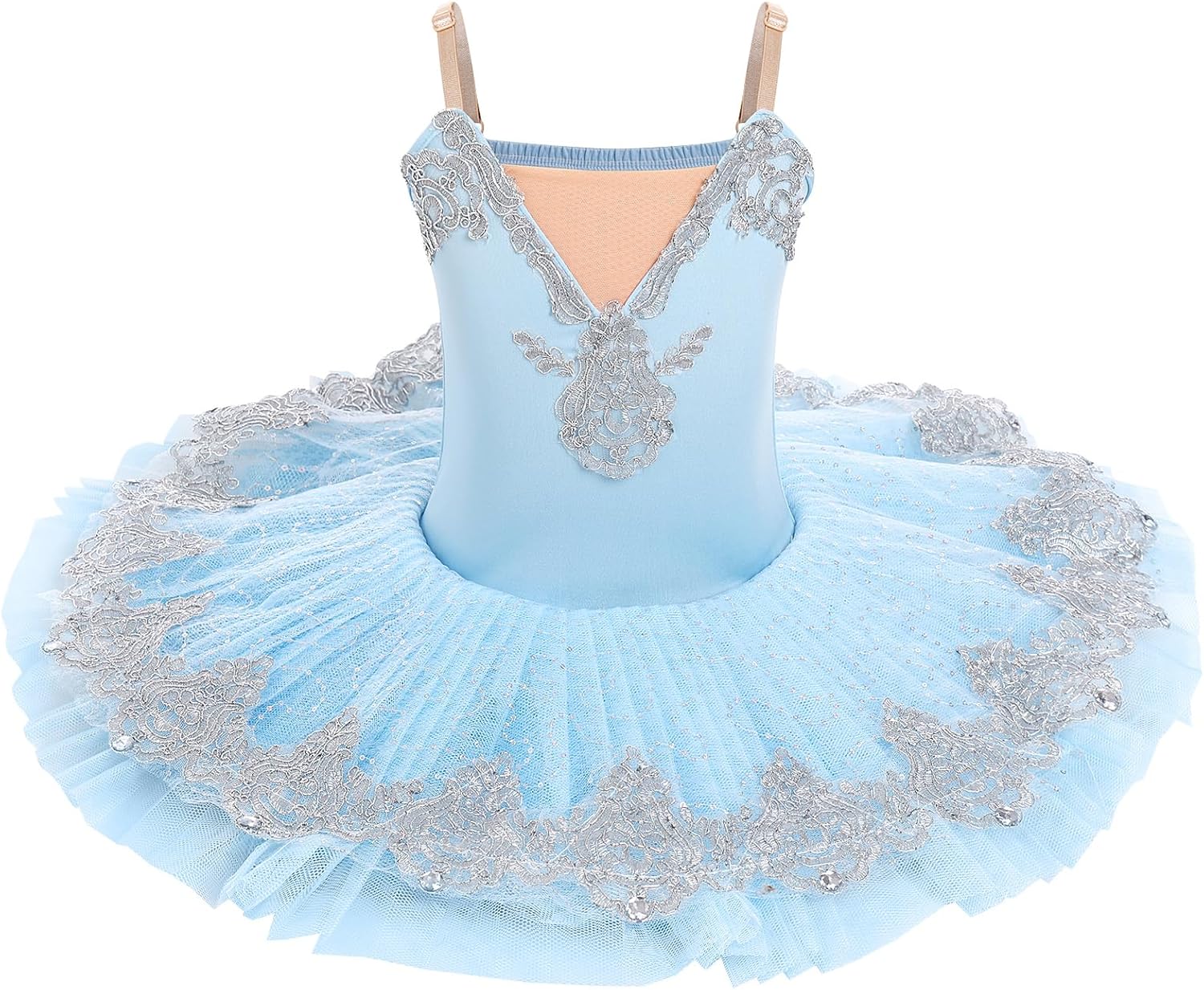AFAVOM Girls Camisole Skirted Leotard Swan Lake Ballet Dance Outfit Embroidery Tutu Ballerina Princess Dress for Performance