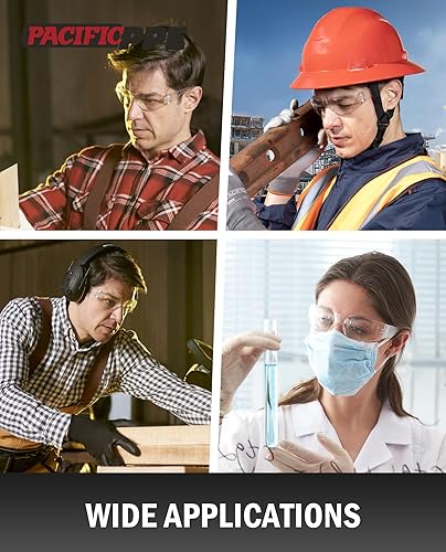 Miniatura 8 de PACIFIC PPE Gafas de seguridad, 12 pares, gafas resistentes a los arañazos, lentes resistentes a los impactos de policarbonato