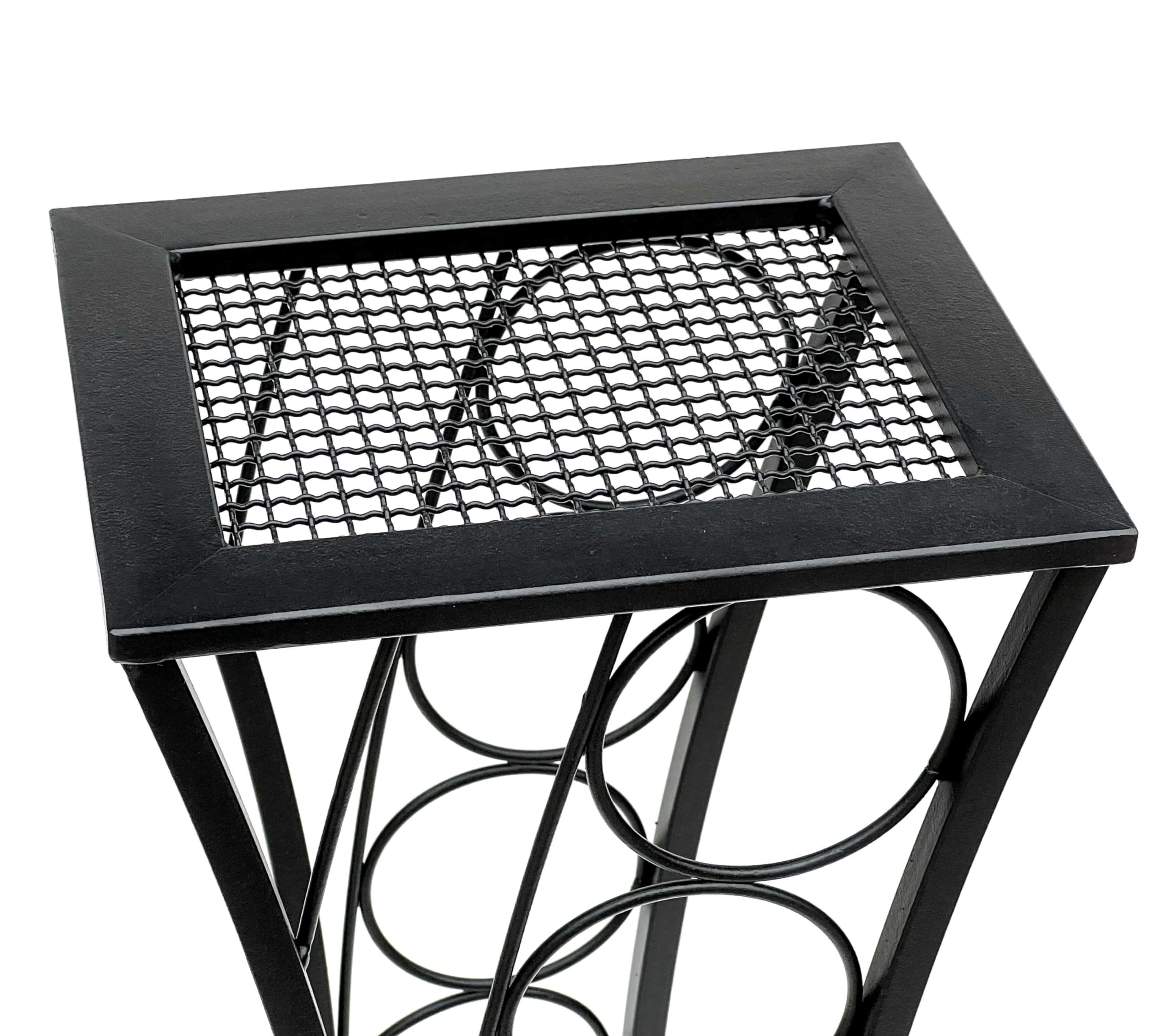 DanDiBo Weinregal Metall Schwarz Stehend Mika 80 cm 96536 Flaschenregal Flaschenständer Flaschenhalter Schmal Modern