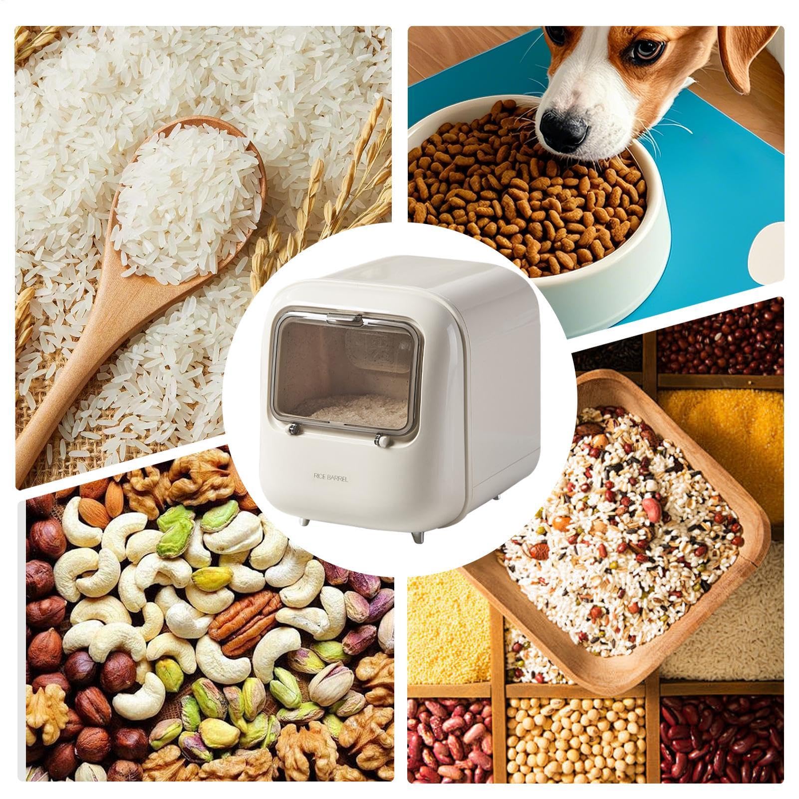 Dispenser di supporto per riso, contenitore di immagazzinaggio di riso,Contenitore per dispensa per la casa | Contenitore per alimenti da cucina per organizzazione di stoccaggio dispensa, scatola dis | Porta Riso Da Cucina per Dispensa Armadietto Frigorif