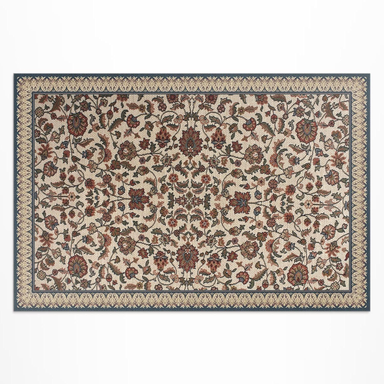 Tapis de terrasse haut de gamme en vinyle motif lierre imperméable 140x210