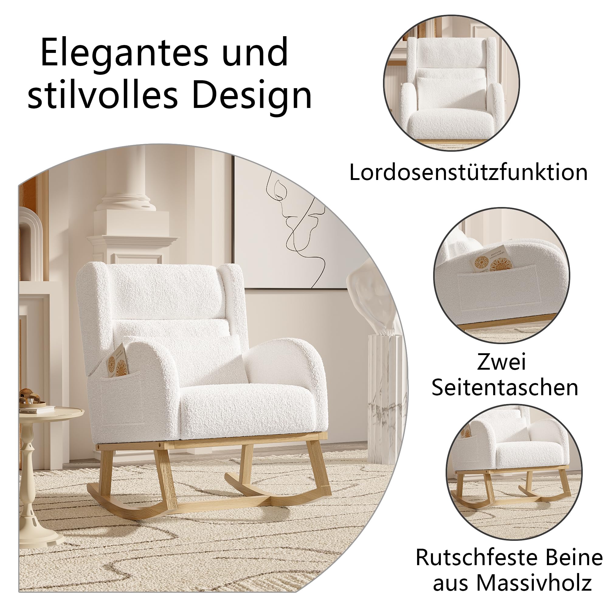 Zetel voor mama of papa Quax Chair De Luxe, schommelstoel | Rocking Adult | Paradisio