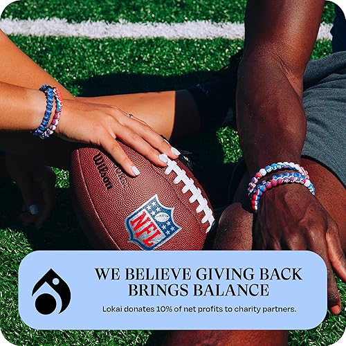 Miniatura 50 de Lokai NFL Football Collection - Pulseras de cuentas para hombres y mujeres, joyería de silicona, pulsera de moda para un ajuste cómodo
