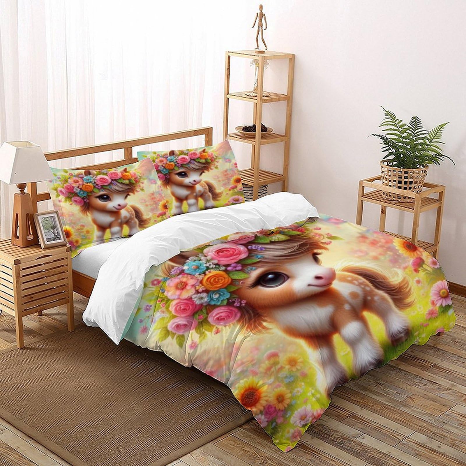 Parure de couette 260x220 Wild Animals microfibre 2 pièces