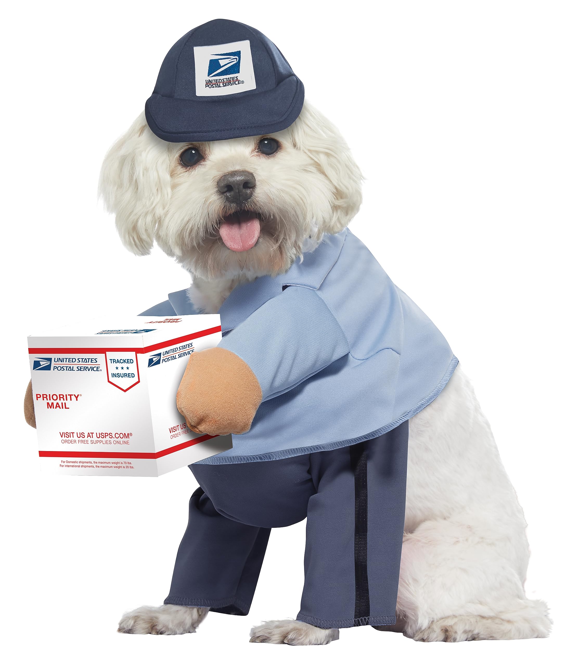 Costume de transporteur USPS pour chien XL idéal pour les fêtes de Halloween