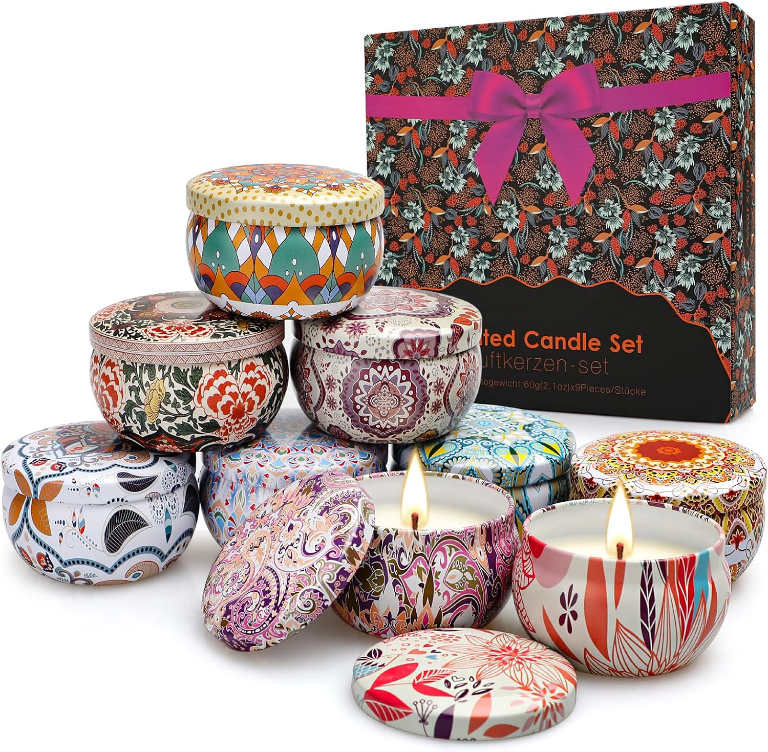 Candles for Home Scented, 12 Pack Candles Gifts for Women Highly Scents, 240 Hour Long Lasting Soy Wax Aromatherapy Candle for Mother's Day Gift,Candles Set with Gift Box Birthday Gifts for Women : Health & Household