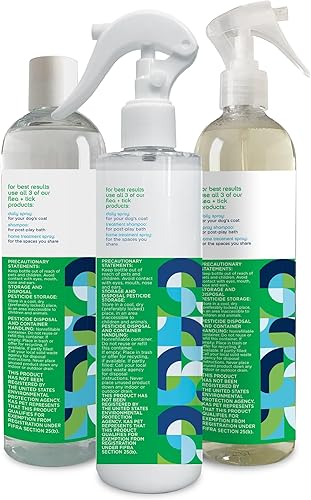 Vista 2 de Pet Life Unlimited Natural Flea and Tick 3-Step Kit - Flea and Tick Spray for Dogs, Flea Spray for Home, and Flea and Tick Shampoo for Dogs