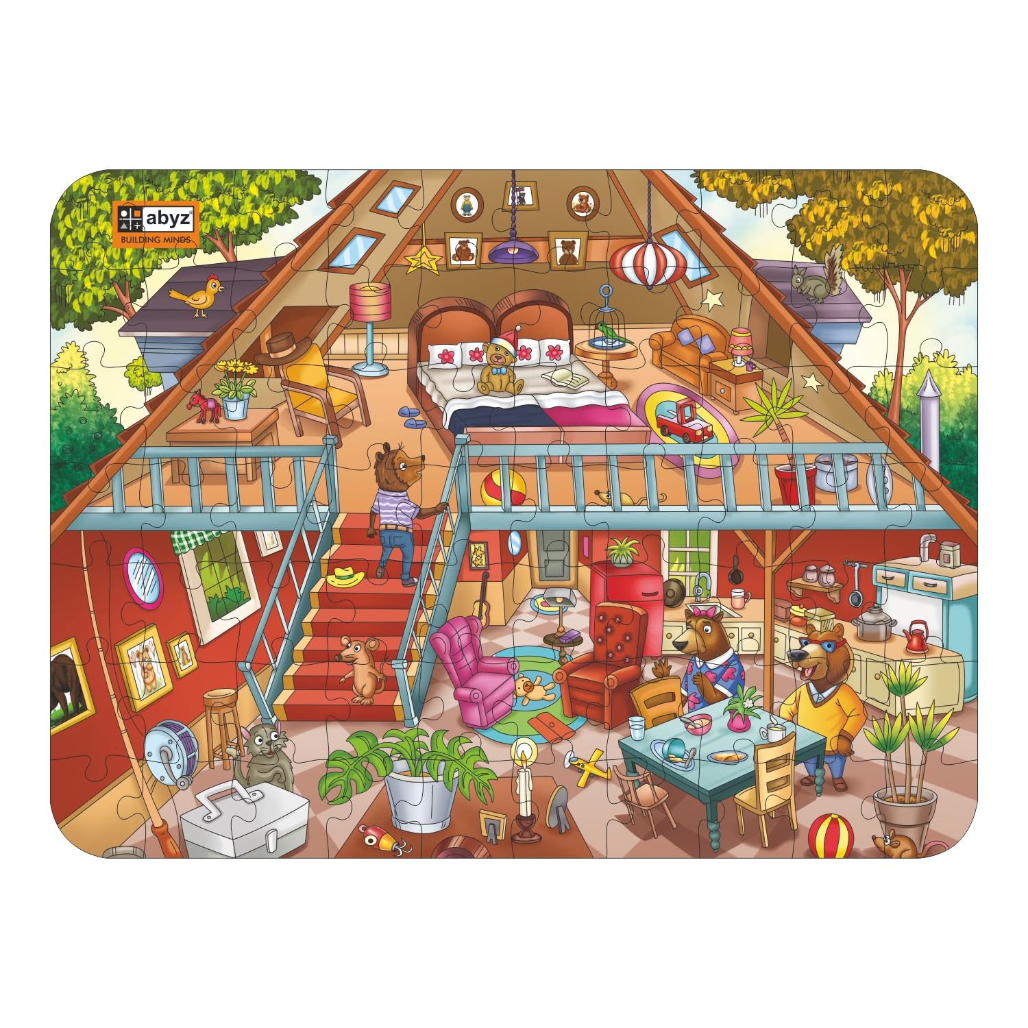 ABYZ Wooden Jigsaw Puzzles for Kids, Bear Family Jigsaw Puzzle for Kids of Age 4-8 Years, 70 Pcs Puzzle (B0D2J53GZM) Amazon Price History, Amazon Price Tracker