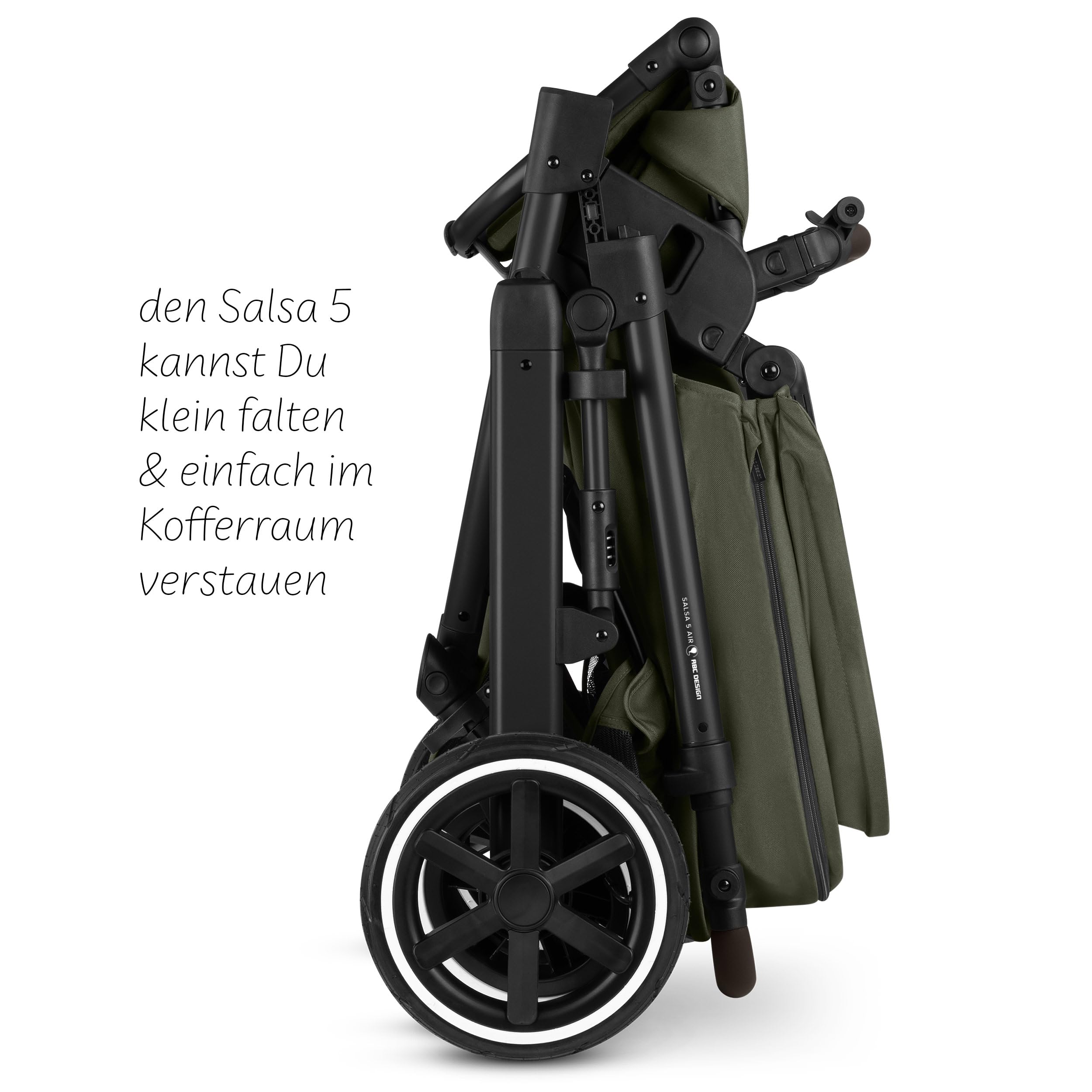 ABC Design Kinderwagen Salsa 5 Air Avocado - 2in1 Kombi-Kinderwagen ab Geburt mit Luftreifen, Federung & großer Babywanne
